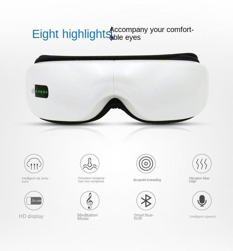 Christmas Gift Eye Massager with Heat,Bluetooth Music Rechargeable Eye Heat Massager,Relax and Reduce Eye Strain Dark Circles Eye Bags Dry Eye, Ldeal Gift for Both Men and Women