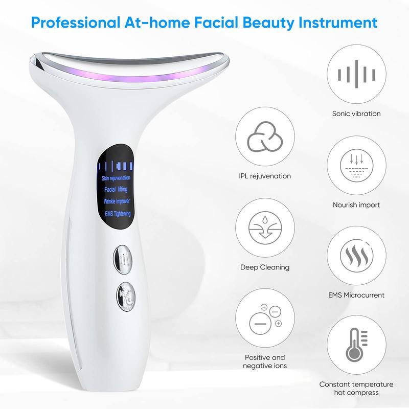 1 Piece Face Massager,4-in-1 Anti-Aging Face and Neck Massager,Facial Massager for Skin Care, Smoothing Wrinkles, Firming Skin and Reducing Double Chin