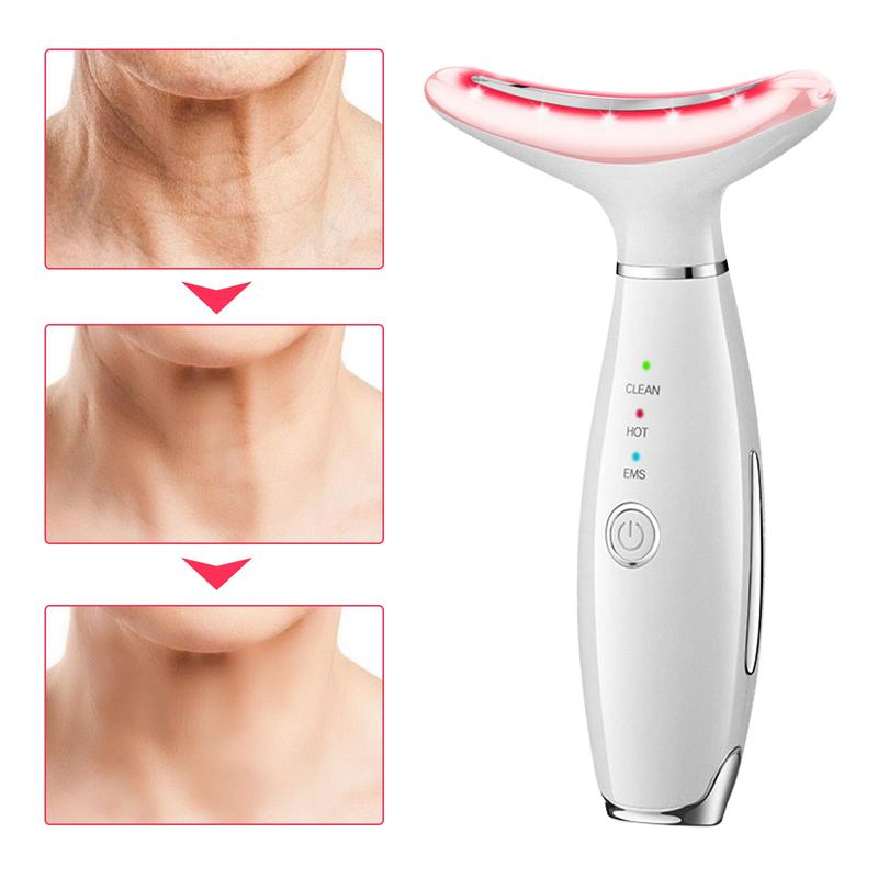 Christmas Gift Facial Massager,3-in-1 Firming Wrinkle Removal Tool for Face and Neck, Double Chin Reducer Vibration Massager Wrinkles Removal Anti-Aging, Lifts and Tightens Sagging Skin(1 Piece)